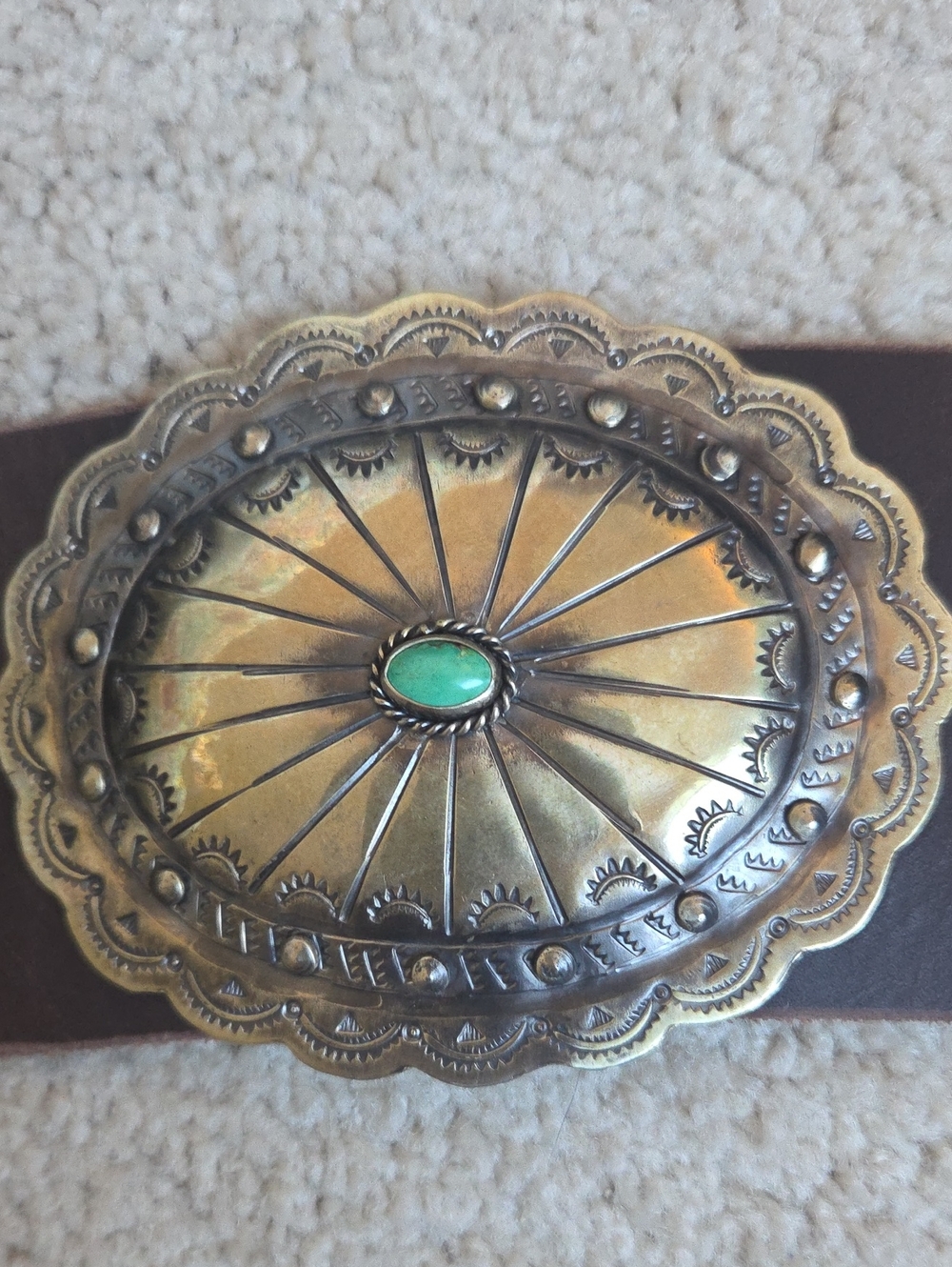 RQ Turquoise Marvel Concho belt. L/XL New - Picture 8 of 9